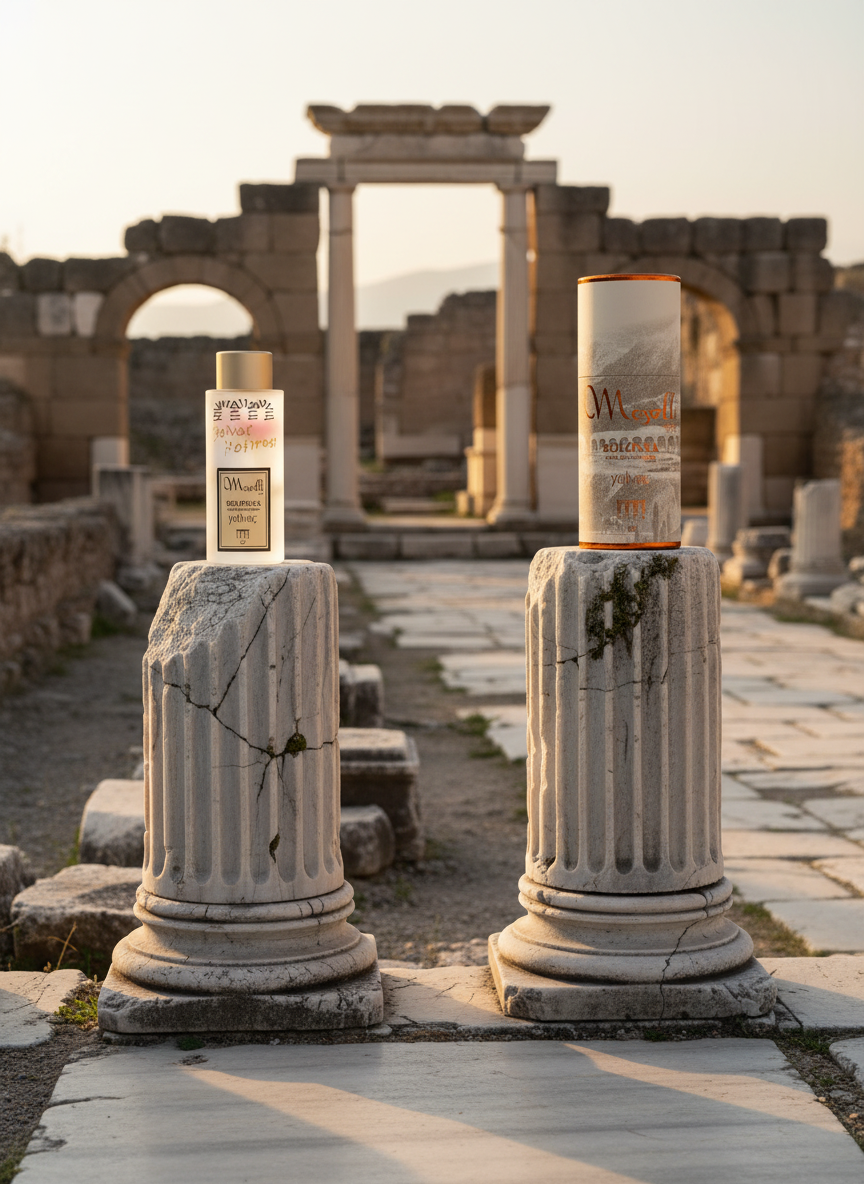 Meselli Yalvaç Kolonyası 240ml El Boyaması Cam Şişe (Özel Varaklı Hediyelik Kutu)