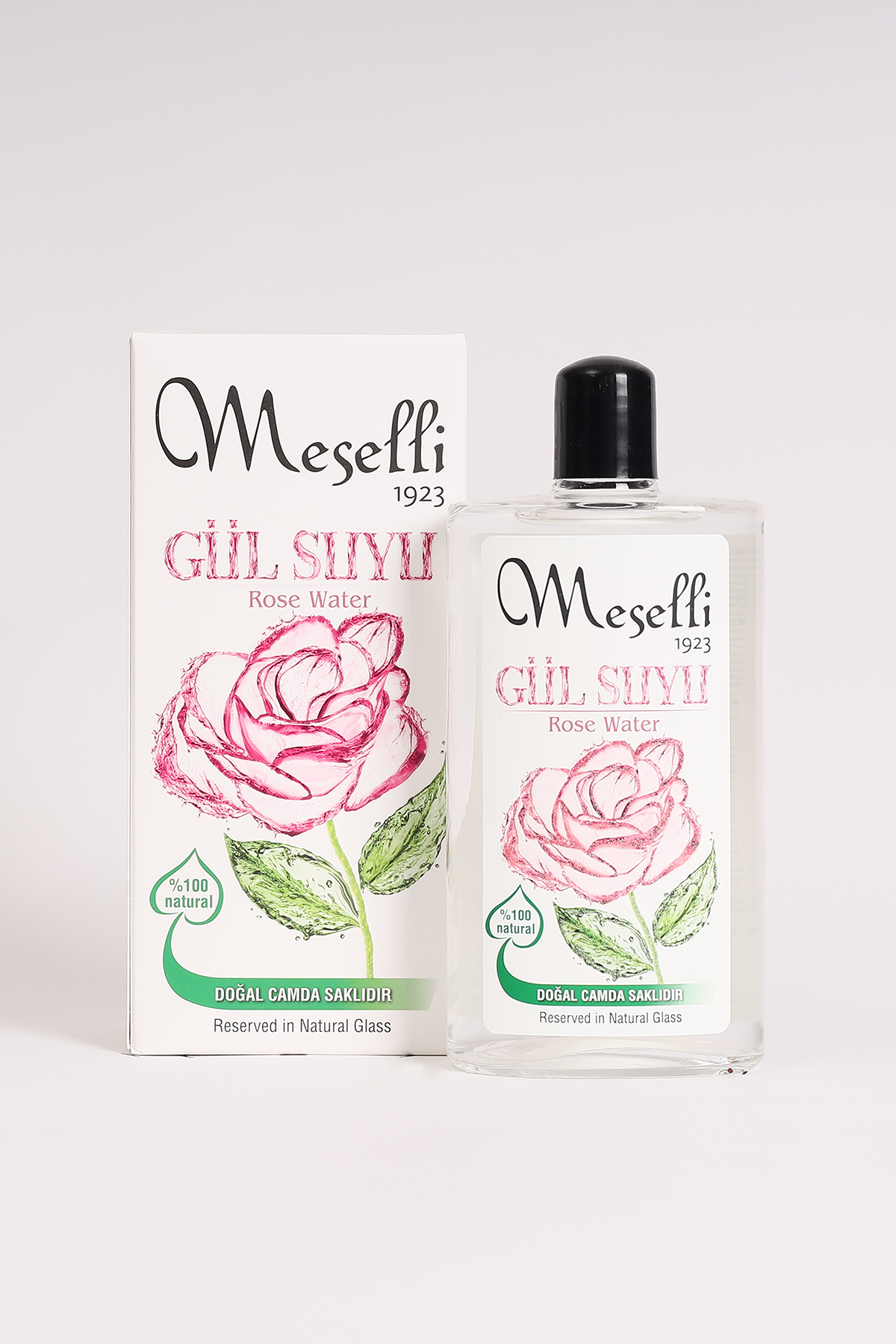 Meselli Gülsuyu %100 Natural 200 Ml Cam Şişe (1. Kalite)