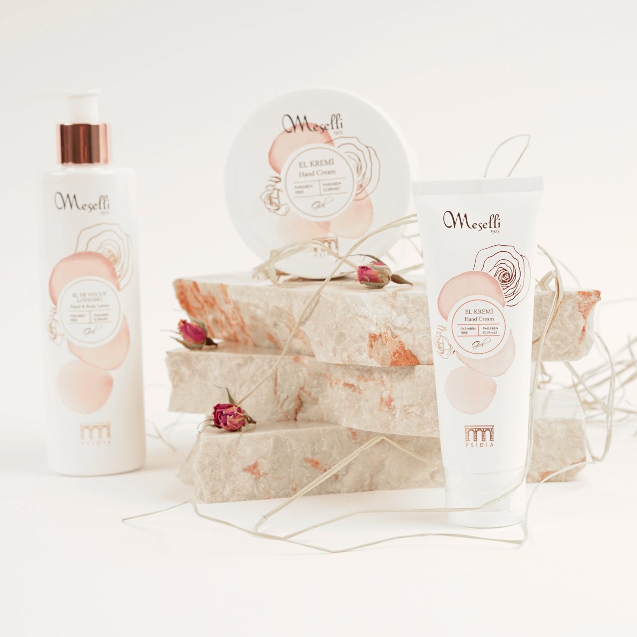 Meselli Besleyici ve Nemlendirici El Kremi Gül Tüp 75ML (PARABEN İÇERMEZ)